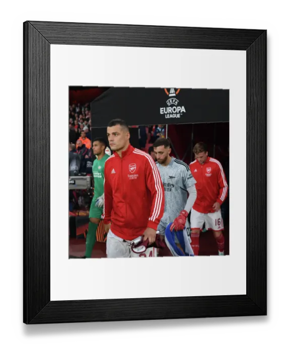 Framed Print : Granit Xhaka: Arsenal's Europa League Warrior Ready for PSV Eindhoven Clash