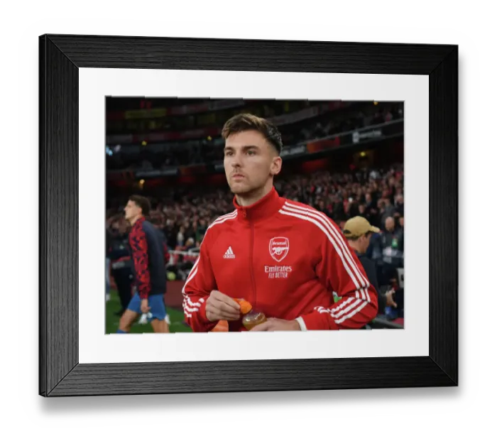 Framed Print : Arsenal FC vs PSV Eindhoven: Kieran Tierney Prepares for Europa League Clash (2022-23) Framed Print : Arsenal FC vs PSV Eindhoven: Kieran Tierney Prepares for Europa League Clash (2022-23)