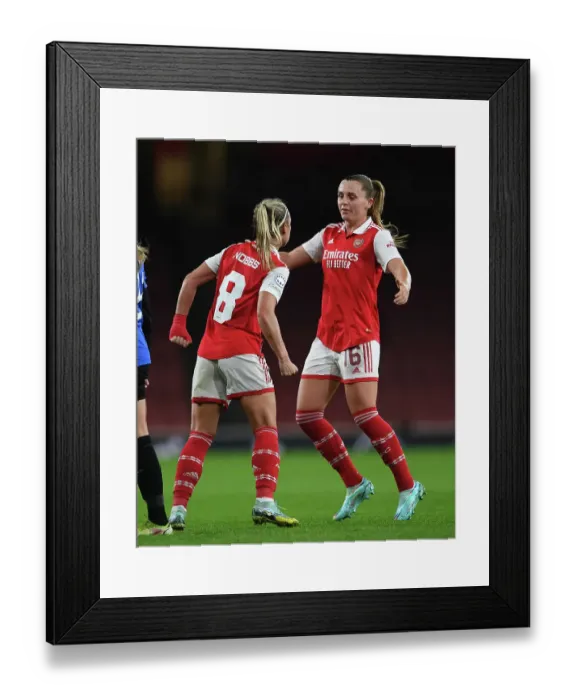 Framed Print : Jordan Nobbs Scores Historic First Goal in Arsenal's Champions League Victory over FC Zurich