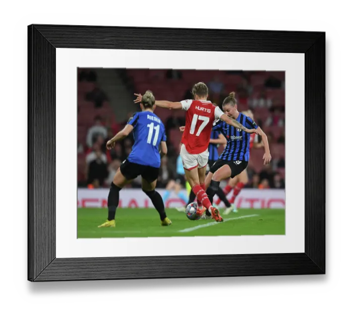 Framed Print : Arsenal Women vs FC Zurich: Lina Hurtig Scores in UEFA Women's Champions League Group C Match