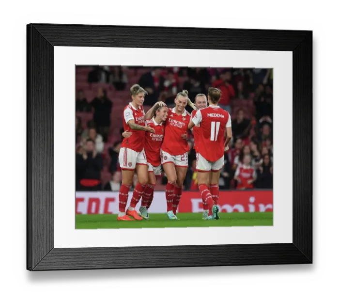 Framed Print : Arsenal Women's Champions League Triumph: Lina Hurtig Scores Third Goal Against FC Zurich Framed Print : Arsenal Women's Champions League Triumph: Lina Hurtig Scores Third Goal Against FC Zurich