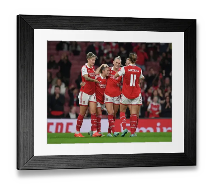 Framed Print : Arsenal Women's Champions League Triumph: Lina Hurtig's Hat-Trick vs. FC Zurich