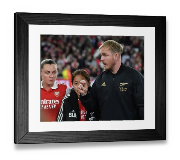 Framed Print : Jonas Eidevall Guides Arsenal Women at Emirates Stadium: UEFA Women's Champions League Clash vs FC Zurich Framed Print : Jonas Eidevall Guides Arsenal Women at Emirates Stadium: UEFA Women's Champions League Clash vs FC Zurich