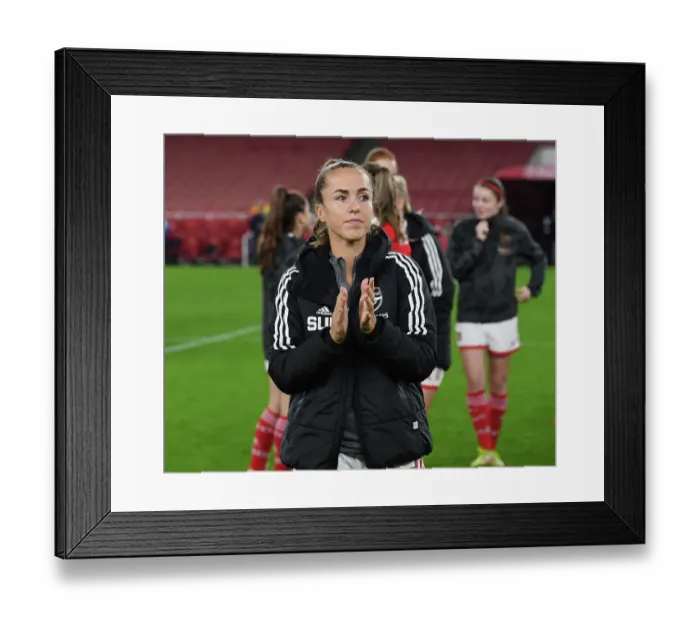 Framed Print : Arsenal Women's Champions League Victory: Lia Walti Celebrates Triumph over FC Zurich