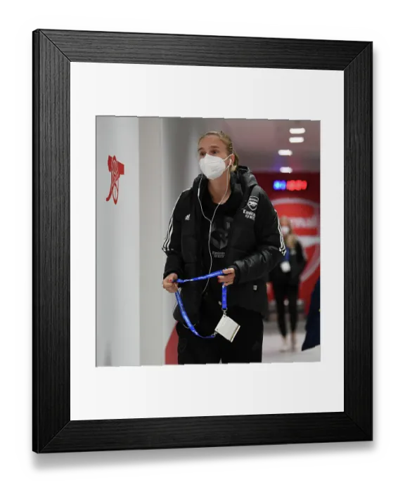 Framed Print : Arsenal Women's Champions League: Kaylan Marckese Gears Up in Emirates Changing Room Framed Print : Arsenal Women's Champions League: Kaylan Marckese Gears Up in Emirates Changing Room