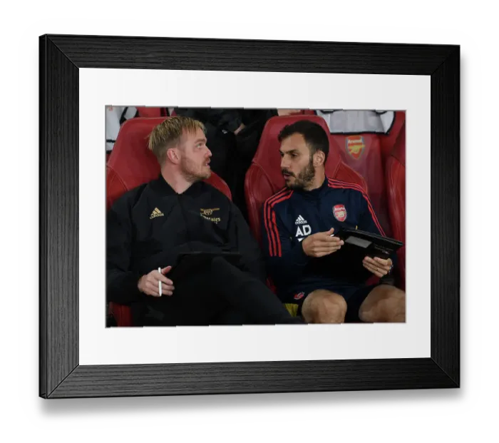 Framed Print : Arsenal Women vs FC Zurich: Jonas Eidevall and Aaron D Antino Pre-Match - UEFA Women's Champions League, Emirates Stadium Framed Print : Arsenal Women vs FC Zurich: Jonas Eidevall and Aaron D Antino Pre-Match - UEFA Women's Champions League, Emirates Stadium