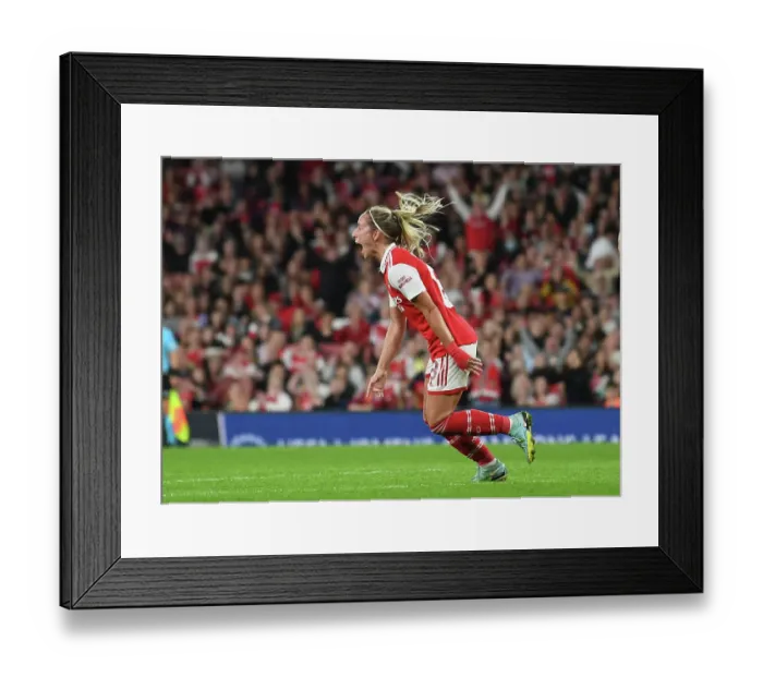 Framed Print : Arsenal Women vs FC Zurich: Nobbs Scores First Goal in Champions League Group C Clash at Emirates Stadium