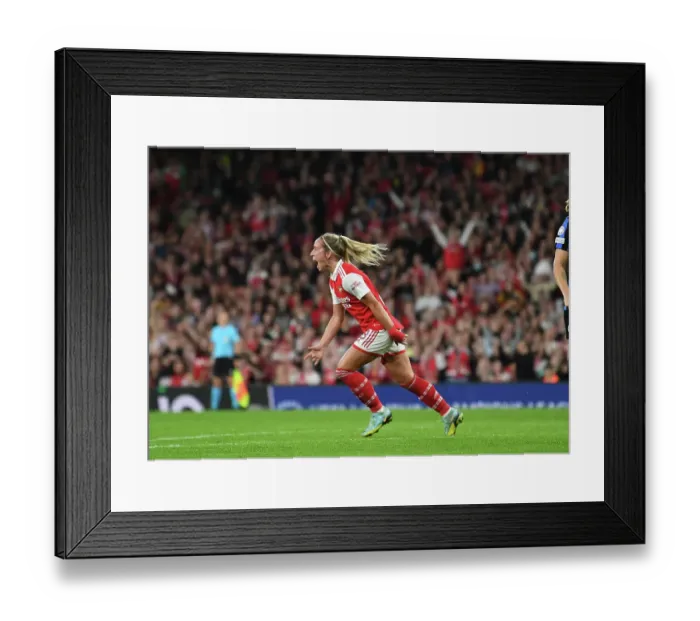 Framed Print : Arsenal Women vs FC Zurich: Jordan Nobbs Scores First Goal in Champions League Group C Match