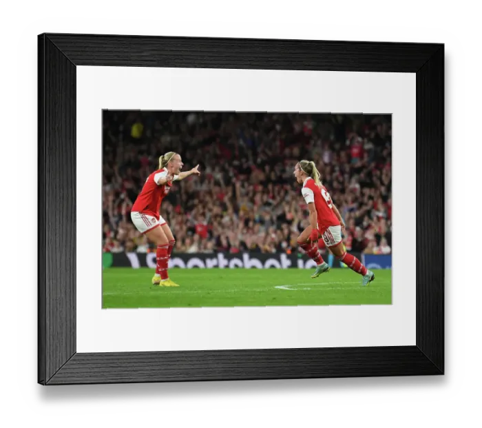 Framed Print : Arsenal's Nobbs Scores First Goal: Arsenal Women Secure Champions League Victory Over FC Zurich