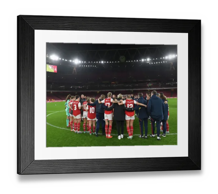 Framed Print : Jonas Eidevall Leads Arsenal Women at Emirates Stadium: UEFA Champions League Clash vs FC Zurich