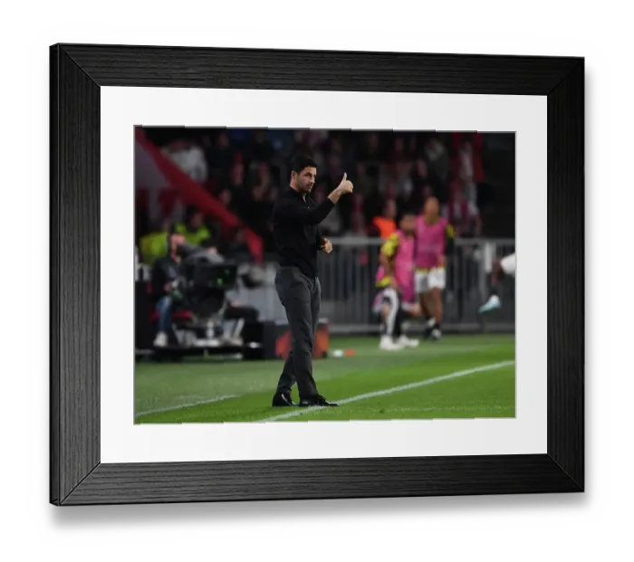 Framed Print : Mikel Arteta Leads Arsenal in Europa League Clash against PSV Eindhoven Framed Print : Mikel Arteta Leads Arsenal in Europa League Clash against PSV Eindhoven