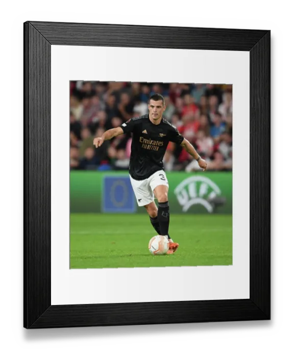 Framed Print : Granit Xhaka's Commanding Midfield Display: Arsenal's Europa League Victory over PSV Eindhoven Framed Print : Granit Xhaka's Commanding Midfield Display: Arsenal's Europa League Victory over PSV Eindhoven