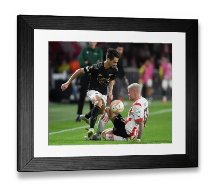 Framed Print : Fabio Vieira vs. Phillipp Max: Clash in the UEFA Europa League Group A Match between PSV Eindhoven and Arsenal FC Framed Print : Fabio Vieira vs. Phillipp Max: Clash in the UEFA Europa League Group A Match between PSV Eindhoven and Arsenal FC