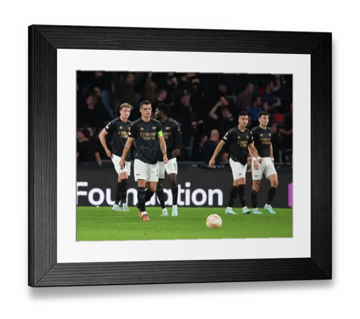 Framed Print : Granit Xhaka in Action: Arsenal vs. PSV Eindhoven, UEFA Europa League 2022-23 Framed Print : Granit Xhaka in Action: Arsenal vs. PSV Eindhoven, UEFA Europa League 2022-23