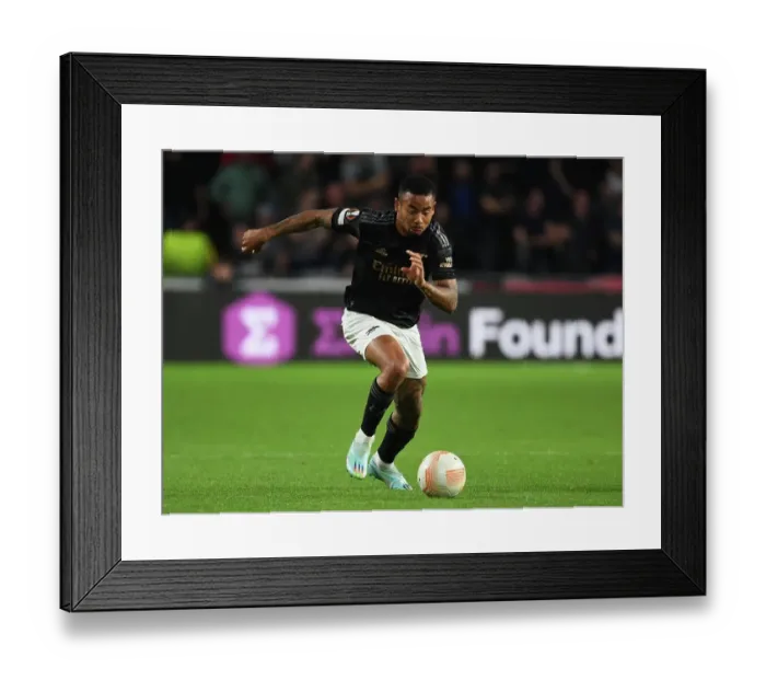 Framed Print : Arsenal's Gabriel Jesus Faces Off Against PSV Eindhoven in Europa League Group A Framed Print : Arsenal's Gabriel Jesus Faces Off Against PSV Eindhoven in Europa League Group A