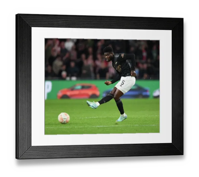 Framed Print : Thomas Partey in Action: Arsenal vs. PSV Eindhoven, UEFA Europa League 2022-23 Framed Print : Thomas Partey in Action: Arsenal vs. PSV Eindhoven, UEFA Europa League 2022-23