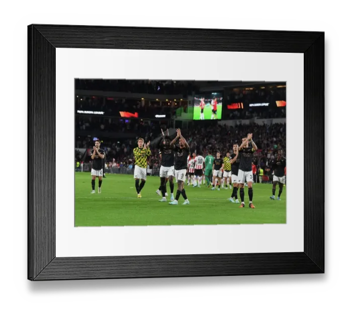 Framed Print : Arsenal Football Club Unites with Fans in Europa League Victory Celebration vs. PSV Eindhoven Framed Print : Arsenal Football Club Unites with Fans in Europa League Victory Celebration vs. PSV Eindhoven