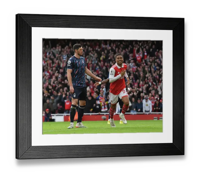 Framed Print : Reiss Nelson Scores His Second Goal: Arsenal's Victory Over Nottingham Forest (2022-23) Framed Print : Reiss Nelson Scores His Second Goal: Arsenal's Victory Over Nottingham Forest (2022-23)