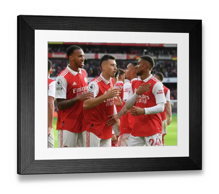 Framed Print : Arsenal's Double Act: Nelson and Martinelli Celebrate Goals Against Nottingham Forest (2022-23) Framed Print : Arsenal's Double Act: Nelson and Martinelli Celebrate Goals Against Nottingham Forest (2022-23)