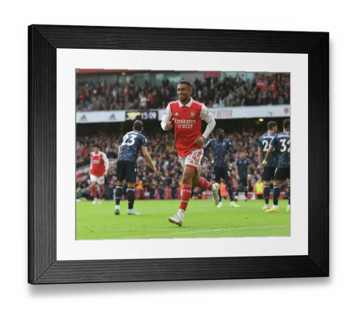 Framed Print : Arsenal's Nelson Scores Hat-trick: Arsenal's Triumph over Nottingham Forest (2022-23) Framed Print : Arsenal's Nelson Scores Hat-trick: Arsenal's Triumph over Nottingham Forest (2022-23)