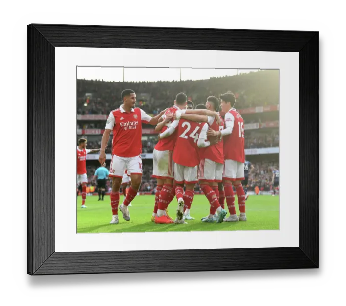 Framed Print : Arsenal's Nelson Scores Hat-trick: Arsenal 3-0 Nottingham Forest (Premier League 2022-23)