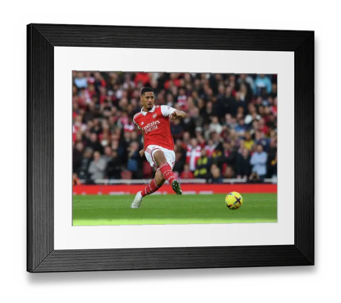 Framed Print : William Saliba's Premier League Debut: Arsenal vs Nottingham Forest, 2022-23 Framed Print : William Saliba's Premier League Debut: Arsenal vs Nottingham Forest, 2022-23