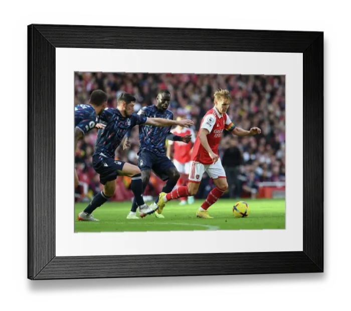 Framed Print : Arsenal vs. Nottingham Forest: A Tense Showdown - Odegaard Goes Head-to-Head with Kouyate and McKenna Framed Print : Arsenal vs. Nottingham Forest: A Tense Showdown - Odegaard Goes Head-to-Head with Kouyate and McKenna