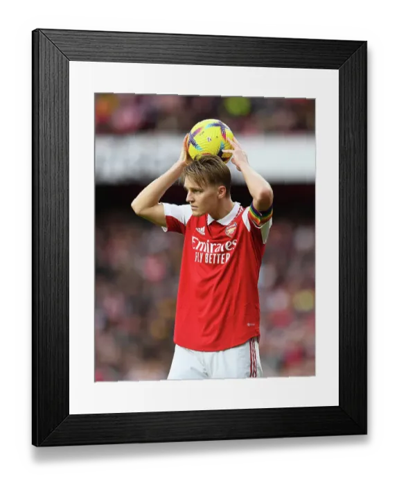 Framed Print : Martin Odegaard Shines: Arsenal's Dominant Win Against Nottingham Forest in Premier League
