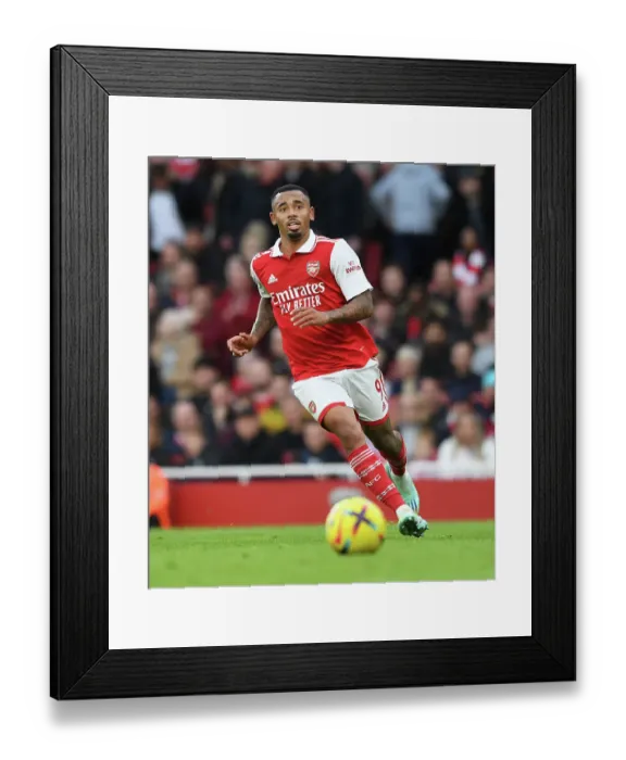 Framed Print : Gabriel Jesus in Action: Arsenal vs. Nottingham Forest (2022-23)