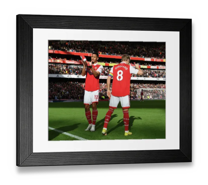 Framed Print : Arsenal's William Saliba Gears Up: Arsenal FC vs. Nottingham Forest, Premier League 2022-23