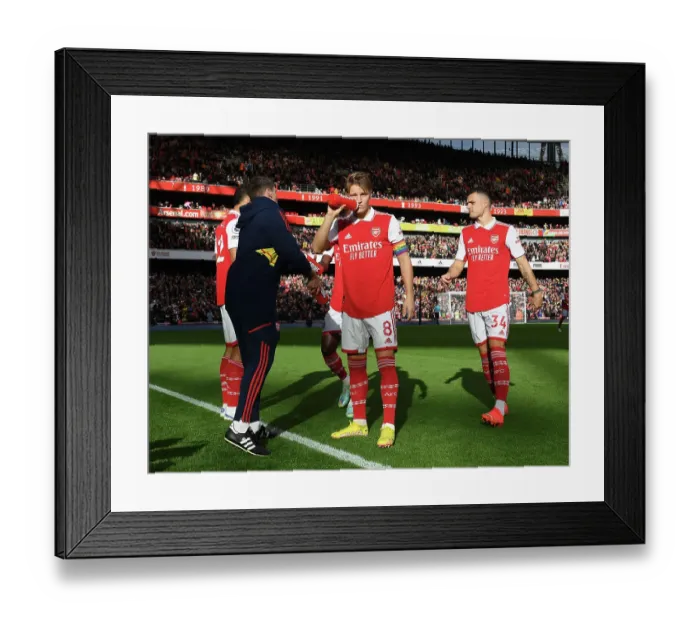 Framed Print : Martin Odegaard Gears Up: Arsenal vs. Nottingham Forest Showdown (2022-23)