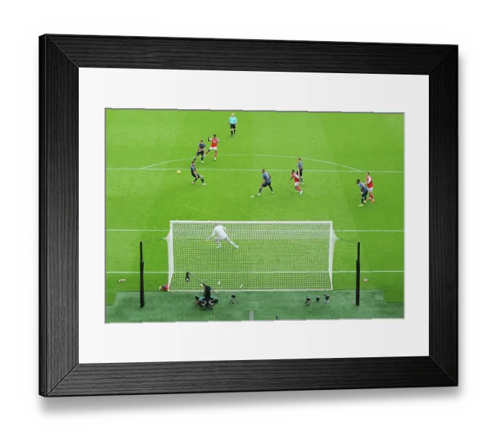 Framed Print : Thomas Partey Scores Arsenal's Fourth Goal: Arsenal 4-0 Nottingham Forest, Premier League 2022-23
