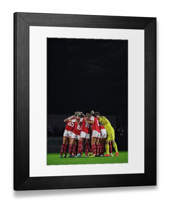 Framed Print : Arsenal Women: United in Focus before Taking on West Ham United