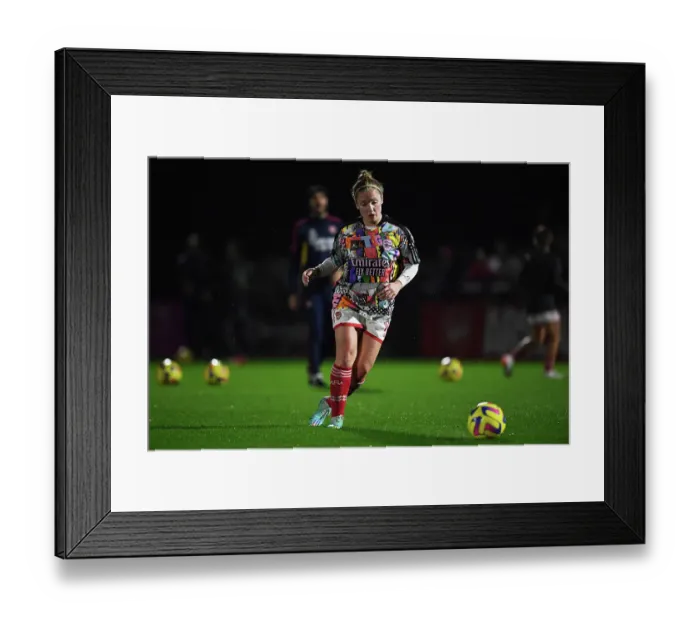 Framed Print : Arsenal's Kim Little Gears Up for Battle Against West Ham United in Barclays WSL