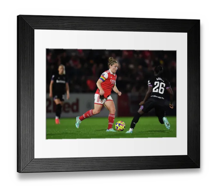 Framed Print : Arsenal's Kim Little Shines in Action: Arsenal Women vs West Ham United (2022-23)