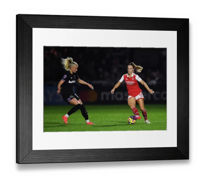 Framed Print : Arsenal Women vs. West Ham United: Showdown in the Barclays WSL at Meadow Park