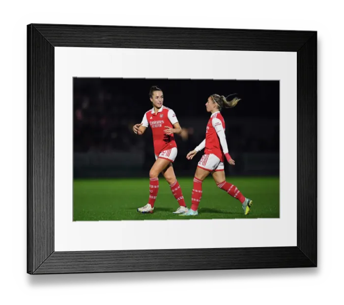 Framed Print : Arsenal Women vs West Ham United: Battle in the Barclays WSL at Meadow Park