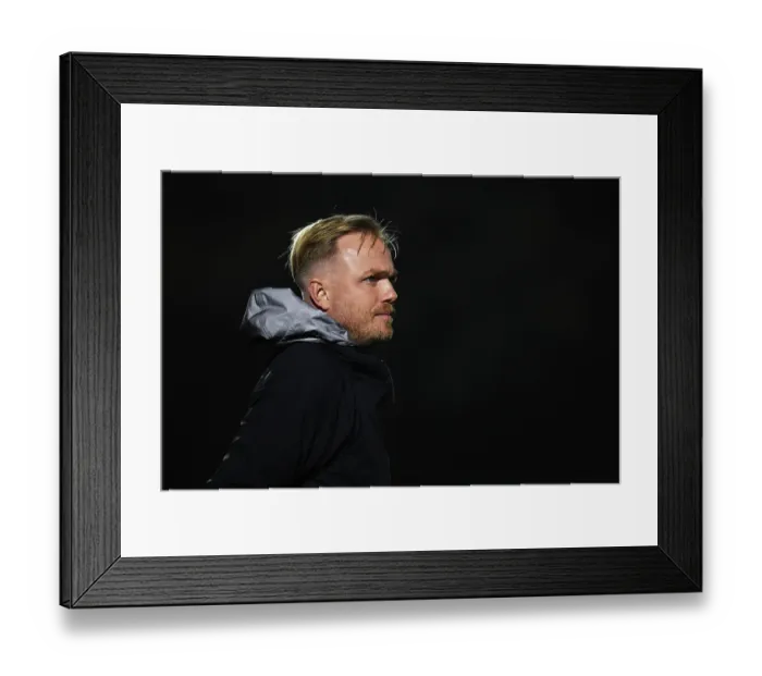 Framed Print : Jonas Eidevall and Arsenal Women Face West Ham United in Barclays WSL (2022-23)
