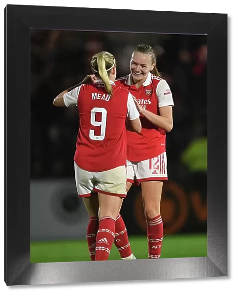 Arsenal Women's Super League: Frida Maanum and Beth Mead Celebrate Goal Against West Ham United