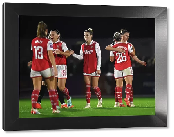 Arsenal Women's Victory: Lotte Wubben-Moy Celebrates after Arsenal vs West Ham United