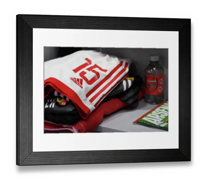 Framed Print : Arsenal Women's Team: A Closer Look at Katie McCabe's Match Shorts (Arsenal v West Ham United, Barclays Women's Super League 2022-23)