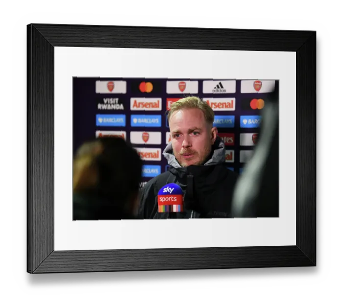 Framed Print : Arsenal Women vs West Ham United: Jonas Eidevall's Pre-Match Strategies (Barclays WSL, 2022-23) - Arsenal Head Coach Jonas Eidevall Discusses Gameplan Ahead of Clash with West Ham United Framed Print : Arsenal Women vs West Ham United: Jonas Eidevall's Pre-Match Strategies (Barclays WSL, 2022-23) - Arsenal Head Coach Jonas Eidevall Discusses Gameplan Ahead of Clash with West Ham United