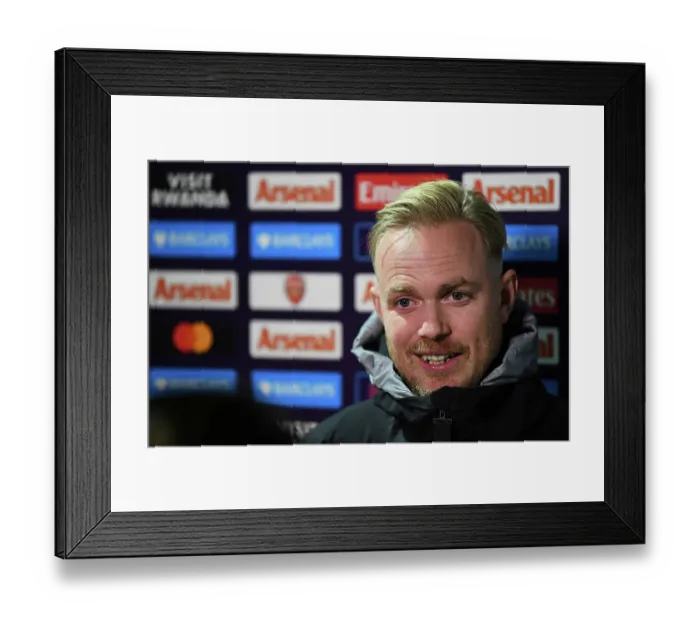 Framed Print : Arsenal Women vs West Ham United: Jonas Eidevall's Pre-Match Strategies (Barclays WSL, 2022-23) - Arsenal Head Coach Dishes Out Plans Before Clash with West Ham Framed Print : Arsenal Women vs West Ham United: Jonas Eidevall's Pre-Match Strategies (Barclays WSL, 2022-23) - Arsenal Head Coach Dishes Out Plans Before Clash with West Ham