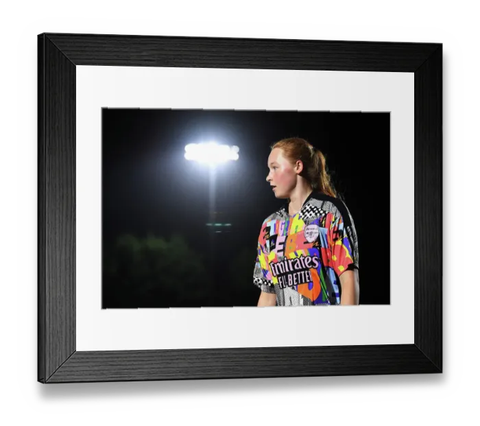 Framed Print : Arsenal's Katie Reid: Pre-Match Focus Ahead of Arsenal Women vs. West Ham United