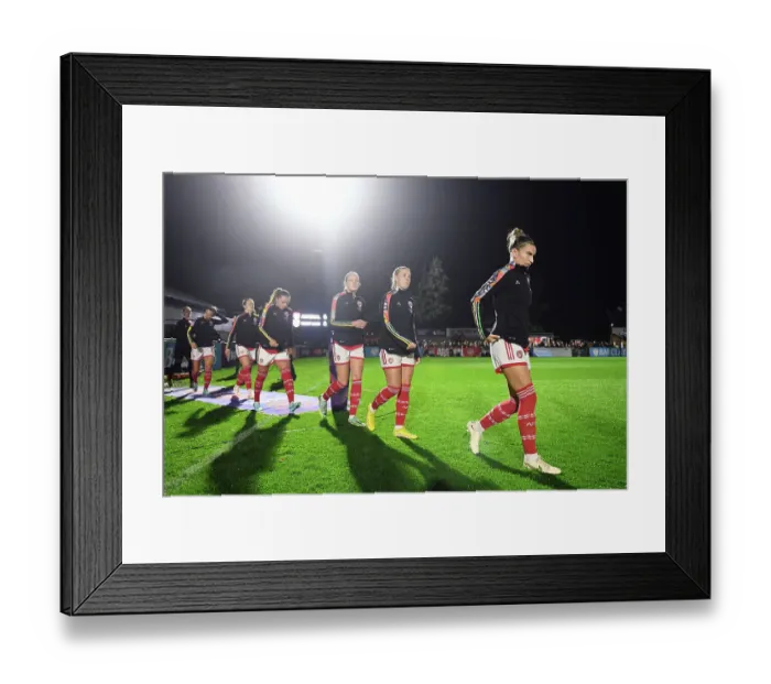 Framed Print : Arsenal's Steph Catley: Pre-Match Focus before Arsenal Women vs West Ham United