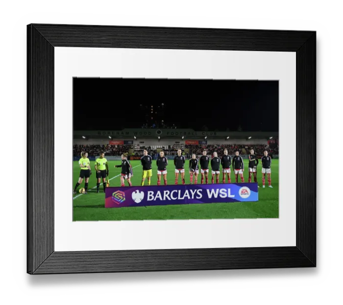Framed Print : Arsenal Women vs West Ham United: Showdown in the Barclays WSL at Meadow Park