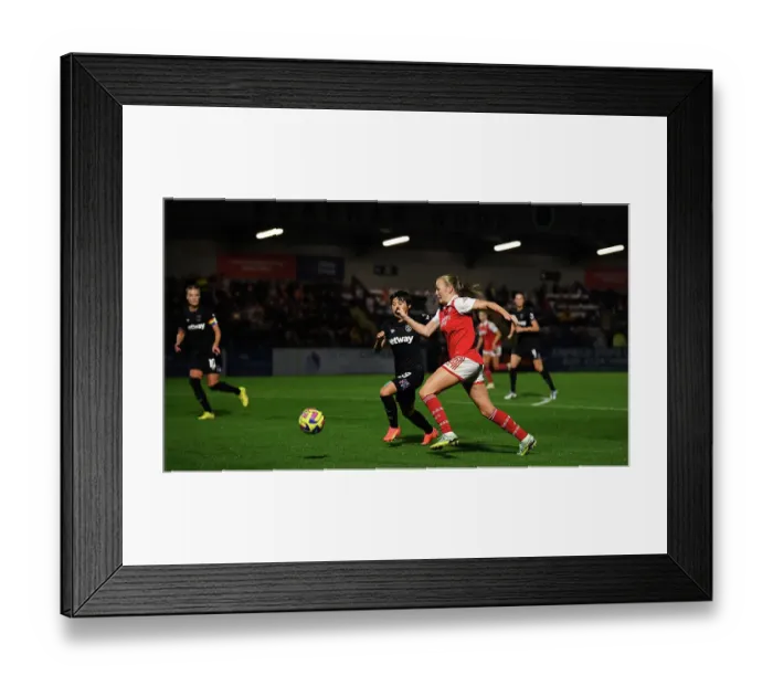 Framed Print : Arsenal Women vs West Ham United: Barclays WSL Clash at Meadow Park (2022-23)