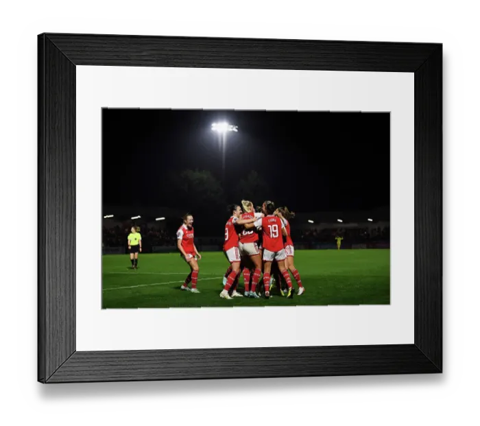 Framed Print : Arsenal's Nobbs Scores First Goal: Securing Super League Victory over West Ham United
