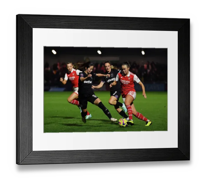 Framed Print : Arsenal Women vs. West Ham United: Barclays WSL Showdown at Meadow Park (2022-23)