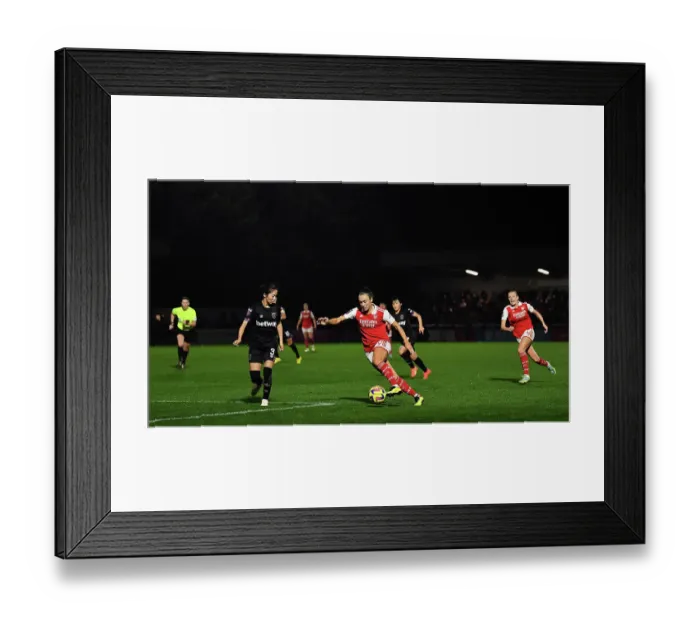 Framed Print : Arsenal Women vs. West Ham United: Showdown in the Barclays WSL at Meadow Park
